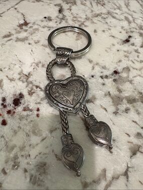 Brighton Silver-Tone Heart Key Ring